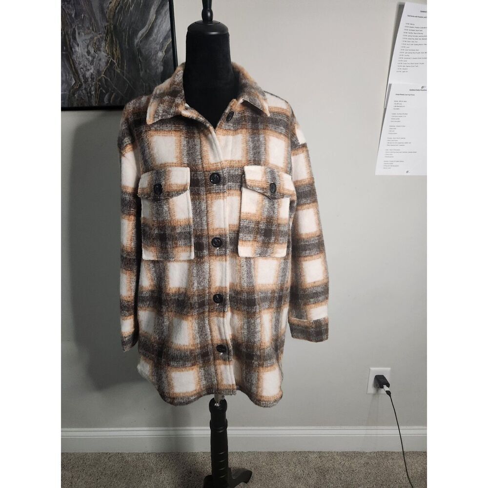 Sanctuary Plaid Button Front Shacket – Women’s XS